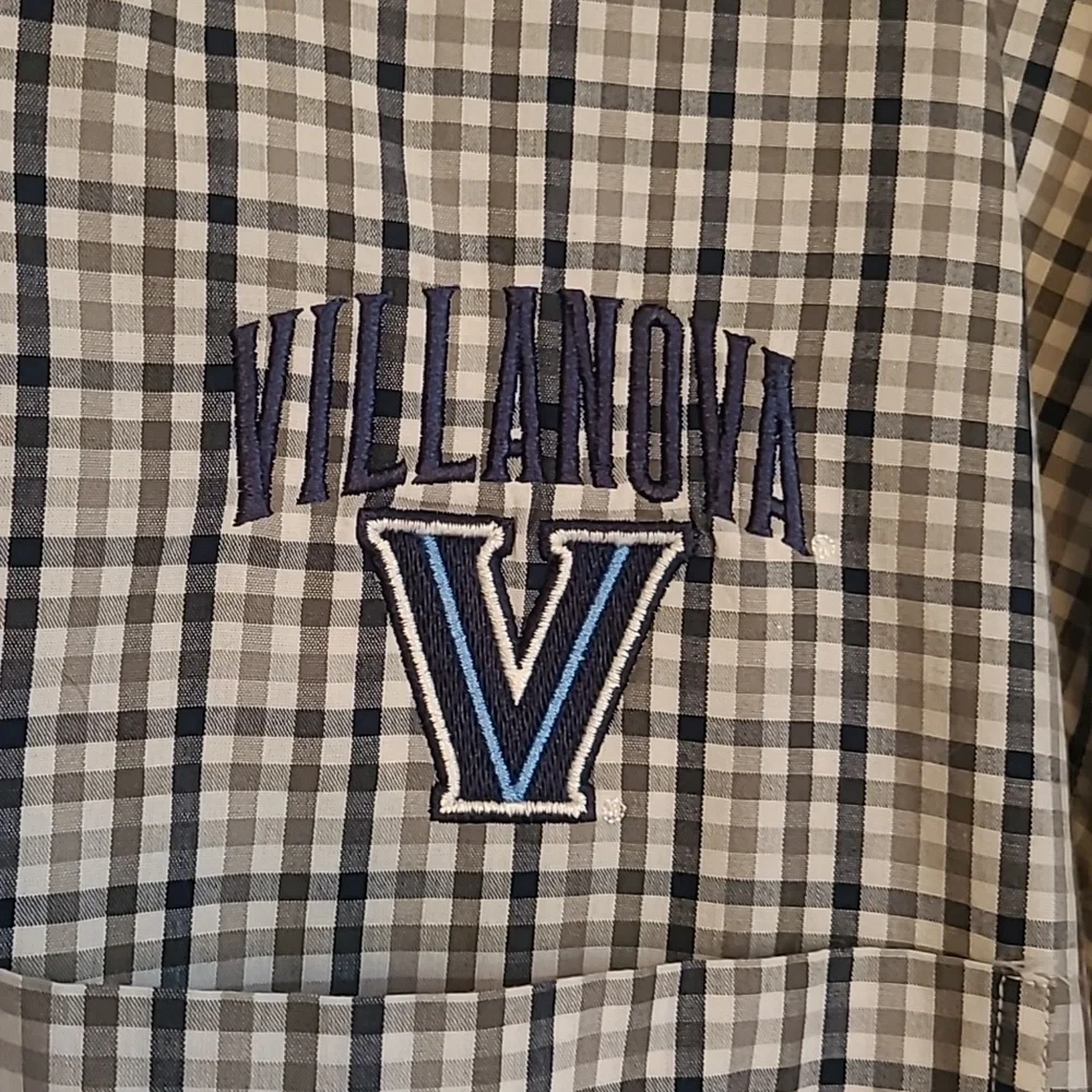 Villanova .. Mens Long Sleeve Button‎ Down .. Plaid XXXL .. Cutter & Buck